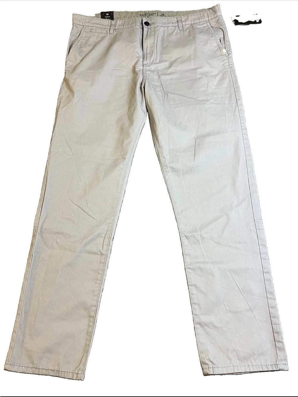 NWT Quicksilver Gray Men’s Chino Straight Pant 38 Skater Urban Street Wear